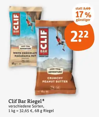 tegut Clif bar white chocolate macadamia nut Angebot