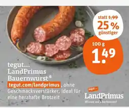 tegut Tegut... landprimus bauernwurst Angebot