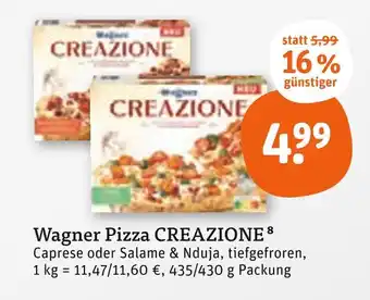 tegut Wagner pizza creazione caprese Angebot