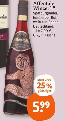 tegut Affentaler winzer spätburgunder Angebot