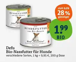 tegut Defu bio-nassfutter für hunde Angebot