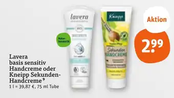 tegut Lavera basis sensitiv handcreme Angebot