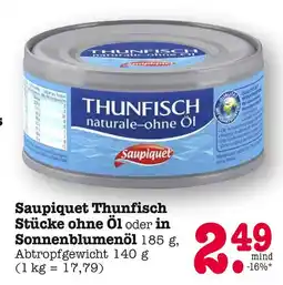E-Center Saupiquet thunfisch stücke ohne öl Angebot