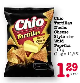 E-Center Chio tortillas nacho cheese style Angebot