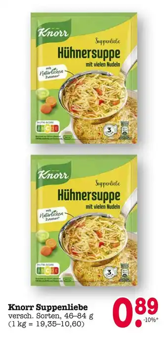 E-Center Knorr suppenliebe hühnersuppe mit vielen nudeln Angebot