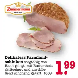 E-Center Zimmermann delikatess farmlandschinken Angebot