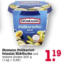 E-Center Homann pellkartoffelsalat ei& gurke Angebot