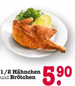 E-Center 1/2 hähnchen und brötchen Angebot