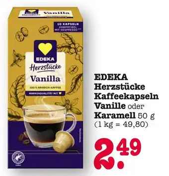 E-Center Edeka herzstücke kaffeekapseln vanille Angebot