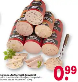 E-Center Unsere hausmarke lyoner mit gurken Angebot