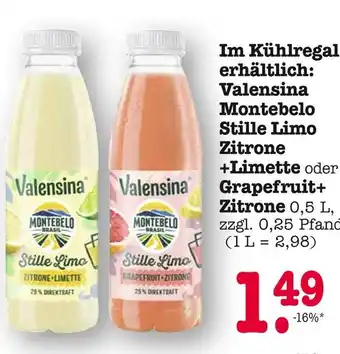 E-Center Valensina montebelo stille limo zitrone+limette Angebot