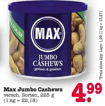 E-Center Max jumbo cashews Angebot