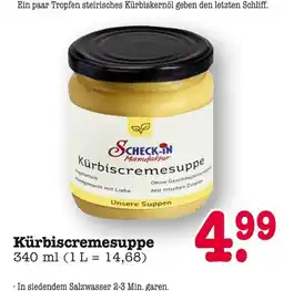 E-Center Scheck-in manufaktur kürbiscremesuppe Angebot