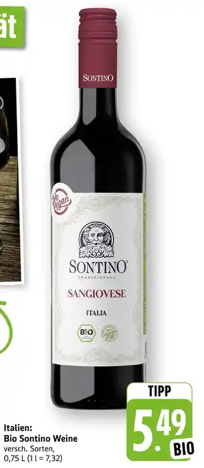 E-Center Sontino bio sontino weine sangiovese Angebot