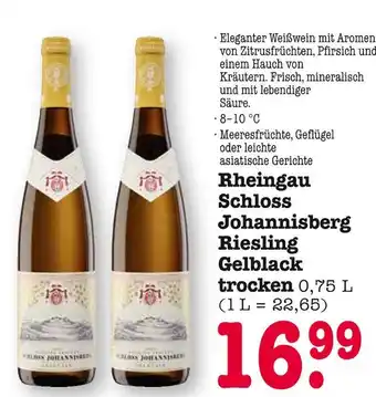 E-Center Rheingau schloss johannisberg riesling gelblack trocken Angebot