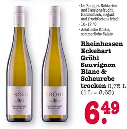 E-Center Eckehart gröhl rheinhessen sauvignon blanc trocken Angebot