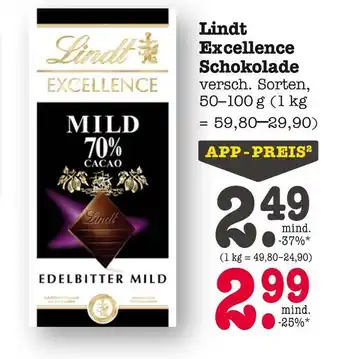 E-Center Lindt excellence schokolade Angebot