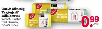 E-Center Gut & günstig tragegriff müllbeutel Angebot