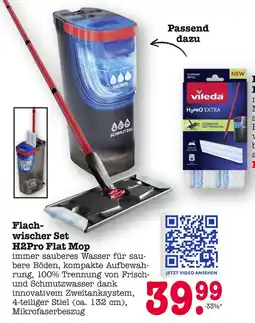 E-Center Flachwischer set h2pro flat mop Angebot