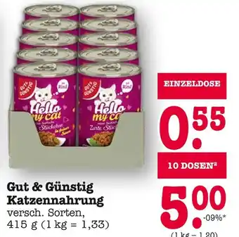 E-Center Gut & günstig katzennahrung Angebot