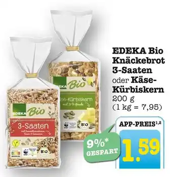 E-Center Edeka bio knäckebrot 3-saaten Angebot