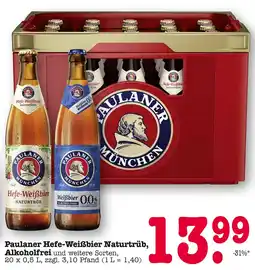 E-Center Paulaner hefe-weißbier naturtrüb Angebot