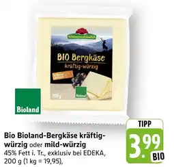 E-Center Bioland bio bioland-bergkäse kräftig-würzig Angebot