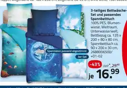 ROLLER 3-teiliges bettwäsche set und passendes spannbetttuch Angebot