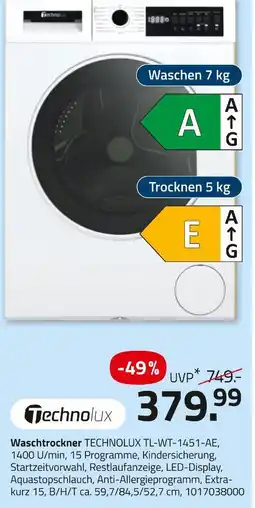 ROLLER Technolux waschtrockner Angebot