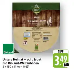 E-Center Bioland unsere heimat – echt & gut bio bioland-weizenböden Angebot