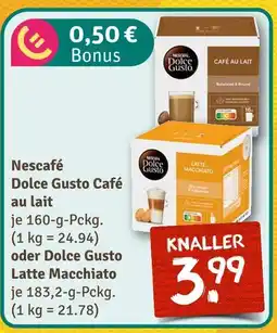 nahkauf Nescafé dolce gusto café au lait oder latte macchiato Angebot