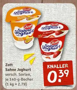 nahkauf Zott sahne joghurt passionsfrucht-maracuja Angebot