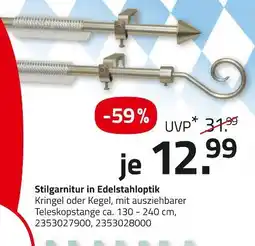 ROLLER Stilgarnitur in edelstahloptik Angebot