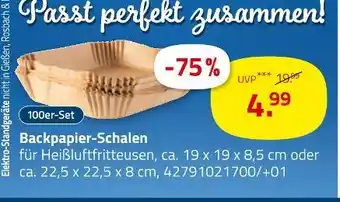 ROLLER Backpapier-schalen Angebot