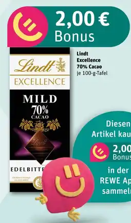 REWE Lindt excellence 70% cacao Angebot