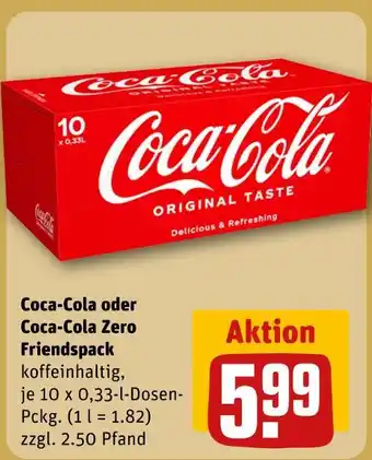 REWE Coca-cola coca-cola friendspack Angebot