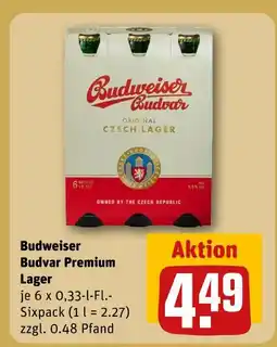 REWE Budweiser budvar premium lager Angebot