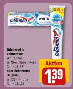 REWE Odol-med 3 zahncreme white plus Angebot