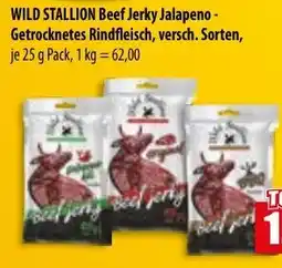 Mix Markt WILD STALLION Beef Jerky Jalapeno - Getrocknetes Rindfleisch Angebot