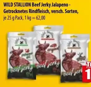 Mix Markt WILD STALLION Beef Jerky Jalapeno - Getrocknetes Rindfleisch Angebot