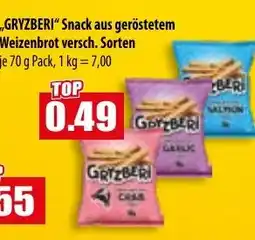 Mix Markt „GRYZBERI" Snack aus geröstetem Weizenbrot versch. Sorten Angebot