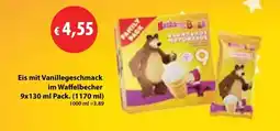 Mix Markt Eis mit Vanillegeschmack im Waffelbecher Angebot
