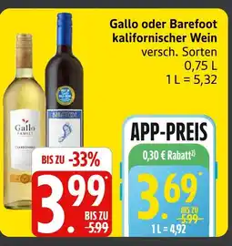Marktkauf Gallo kalifornischer wein Angebot