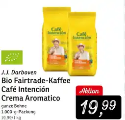 KONSUM J.J. Darboven Bio Fairtrade-Kaffee Café Intención Crema Aromatico Angebot