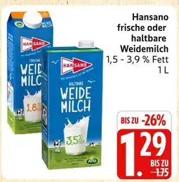 Marktkauf Hansano frische weidemilch Angebot