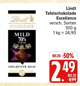 Marktkauf Lindt tafelschokolade excellence Angebot