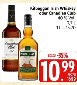 Marktkauf Kilbeggan irish whiskey oder canadian club Angebot