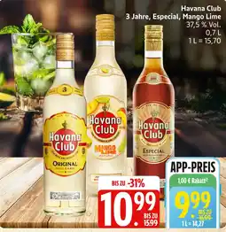 Marktkauf Havana club 3 jahre, especial, mango lime Angebot