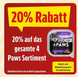 Marktkauf 4 paws 20% rabatt Angebot