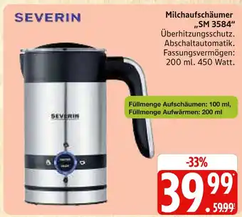 Marktkauf Severin milchaufschäumer „sm 3584“ Angebot